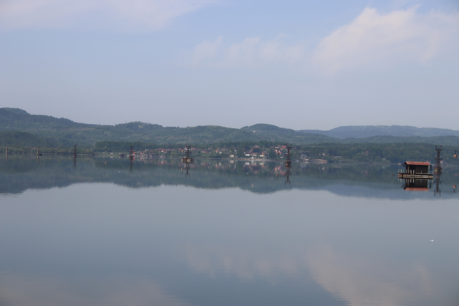Natron See mit Seilbahn